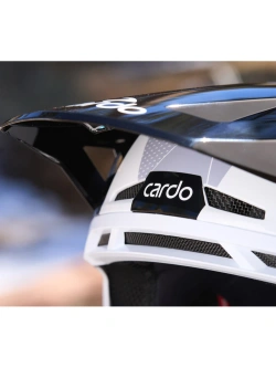 Kask enduro Cardo Venture czarno-biało-niebieski