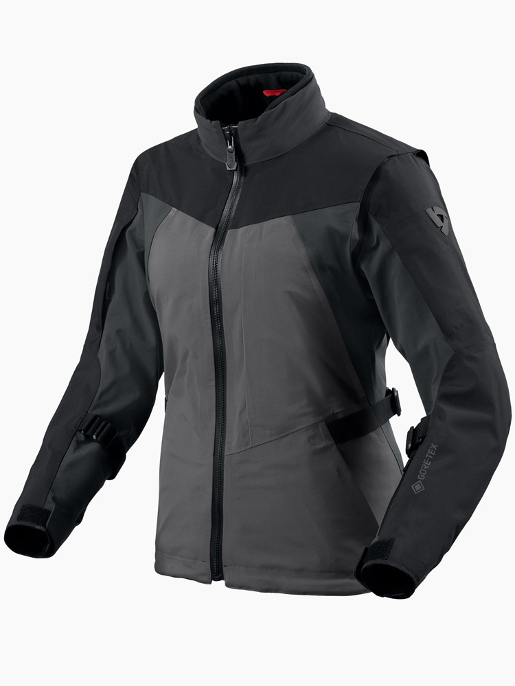 Kurtka motocyklowa damska tekstylna REV’IT! Lamina GTX szaro-czarna