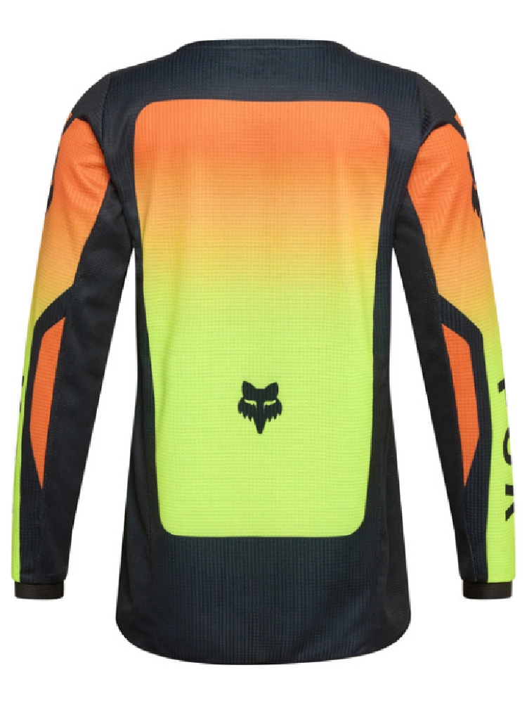 Bluza enduro dziecięca Fox 180 Shield czarno-pomarańczowo-żółta