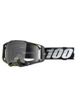 Gogle motocyklowe 100% Armega Koropi z przezroczystą szybką, zielono-niebieskie