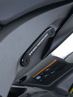 Mocowanie wydechu z zaślepką podnóżka R&G do Kawasaki ZX-10 R (11-)/ ZX-10 RR (21-) czarne