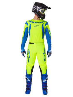 Spodnie cross Alpinestars MX Fluid Haul żółto-niebieskie 