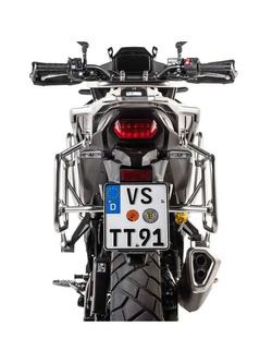Zestaw: kufry boczne aluminiowe srebrne "And-S" Zega Evo + stelaże srebrne Touratech Honda XL 750 Transalp (23-) [poj.: 45+45l]