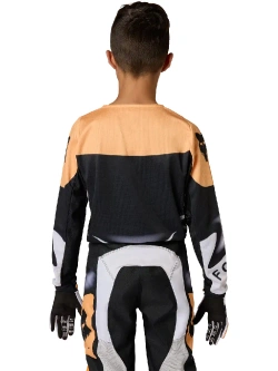 Bluza enduro dziecięca Fox 180 Noble czarno-biało-pomarańczowa