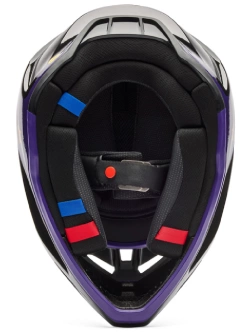 Kask enduro Fox V3 Drip czarno-fioletowy