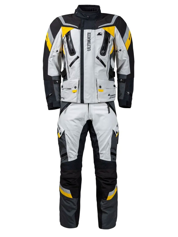 Spodnie motocyklowe tekstylne Touratech Companero Ultimate czarno-szaro-żółte