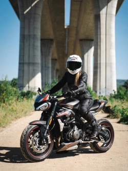 Kombinezon motocyklowy damski dwuczęściowy 4SR RR Black Series AR czarny