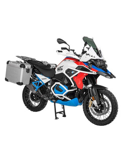 Zestaw: kufry boczne z anodowanego aluminium srebrne Zega Evo X + stelaże czarne Touratech BMW R1250GS/Adventure/ R1200GS (13-21)/ R1200GS Adventure (14-21) (2 x 45L)