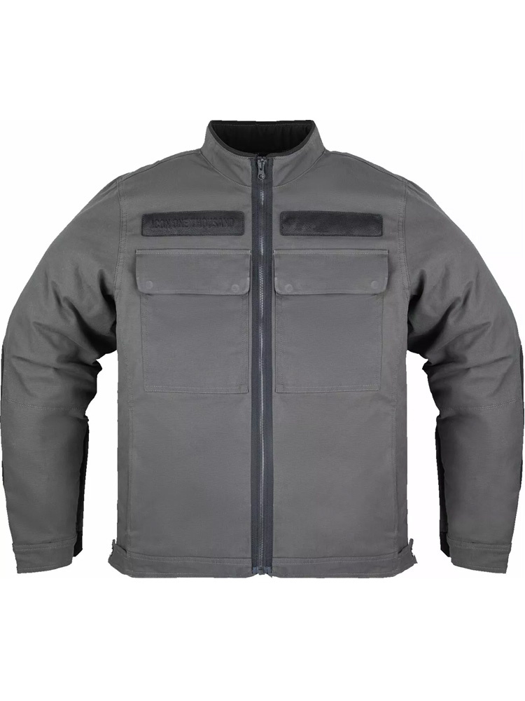 Kurtka motocyklowa tekstylna Icon Mototanker szara