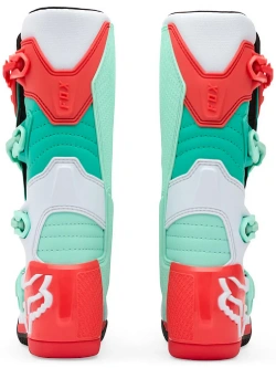 Buty enduro damskie Fox Comp biało-zielono-czerwone