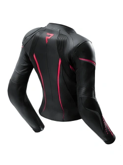 Kurtka motocyklowa damska skórzana Rebelhorn Diva ST czarno-różowa