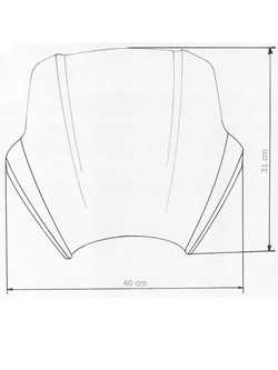 Szyba motocyklowa MRA "SPS" + zestaw montażowy HK uniwersalny przezroczysta
