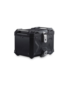 Zestaw: kufer centralny czarny TRAX ADV + stelaż Street-rack SW-Motech Kawasaki ZZR1400 (06-14) [pojemność 38 L]