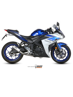 Pełny układ wydechowy (MK3) MIVV do Yamaha YZF-R25 (15-) / YZF-R3 (15-) / MT-03 (16-) srebrny