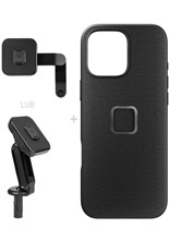 Zestaw na motocykl: etui Peak Design Mobile Everyday Fabric do smartfona iPhone 16 Pro Max + mocowanie motocyklowe