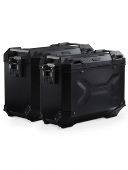 Zestaw: kufry boczne + stelaże Pro TRAX ADV SW-Motech Ducati DesertX 937 (26-) czarne [poj.: 45 + 37l]
