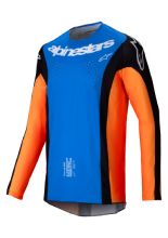 Bluza cross Alpinestars MX Techstar Melt pomarańczowo-niebieska