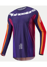 Bluza cross Alpinestars MX Techstar Pneuma fioletowo-pomarańczowo-niebieska