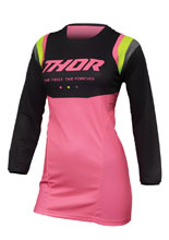 Bluza enduro damska Thor Pulse Rev szaro-różowa