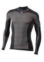 Bluza termoaktywna półgolf SIXS Breezy Touch LS na lato czarna unisex