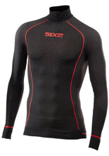 Bluza termoaktywna z zamkiem SIXS BlazeFit na zimę czarna unisex