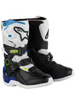 Buty cross dziecięce Alpinestars MX Tech 3S Kids czarno-biało-niebieskie