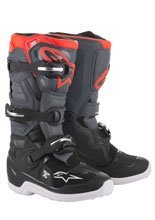 Buty enduro dziecięce Alpinestars Tech 7S czarno-szaro-czerwone fluo