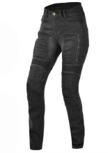 Jeansy motocyklowe damskie Trilobite Parado slim fit czarne