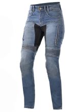 Jeansy motocyklowe damskie Trilobite Parado slim fit niebieskie