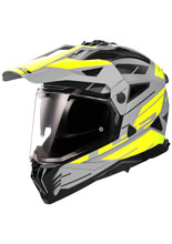 Kask adventure LS2 MX702 Pioneer II Namib czarno-szaro-żółty matowy