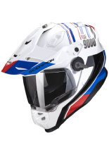 Kask adventure Scorpion ADF-9000 Air Desert biało-niebiesko-czerwony