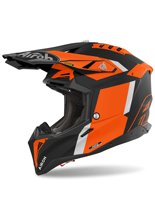 Kask enduro Airoh Aviator 3 Glory czarno-biało-pomarańczowy