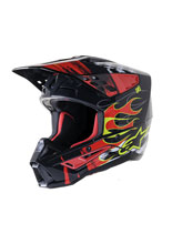 Kask enduro Alpinestars MX Supertech M5 Rash czarno-szaro-czerwony