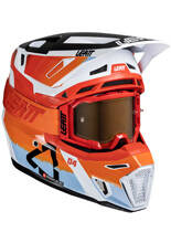 Kask enduro Leatt Moto 8.5 V25 Glamis biało-pomarańczowy