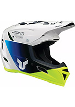 Kask enduro Thor Reflex Sport Strike niebiesko-biało-fluo