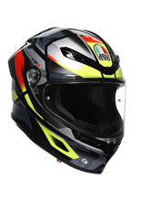 Kask integralny AGV K6 S Erazer czarno-czerwono-żółty