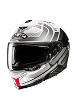 Kask integralny HJC i71 Viz szaro-czarno-czerwony