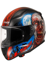 Kask integralny LS2 FF353 Rapid II Zombie czarno-czerwony matowy