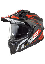 Kask integralny LS2 MX701 Explorer HPFC Spire czarno-szaro-czerwony