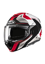 Kask szczękowy HJC F100 Bios czerwono-czarny