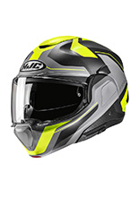 Kask szczękowy HJC F100 Bios szaro-żółty