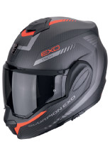 Kask szczękowy Scorpion Exo-Tech Evo Carbon Cosy czarno-czerwony matowy