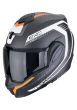 Kask szczękowy Scorpion Exo-Tech Evo Carbon Cosy czarno-pomarańczowy matowy