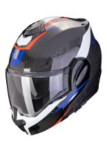 Kask szczękowy Scorpion Exo-Tech Evo Carbon Rover czarno-czerwono-niebieski