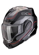 Kask szczękowy Scorpion Exo-Tech Evo Pro Commuta czarno-srebrno-czerwony