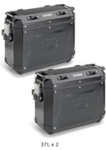 Komplet 2 kufrów bocznych aluminiowych Kappa K'Force 2 x 37 L czarne
