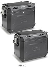 Komplet 2 kufrów bocznych aluminiowych Kappa K'Force 2 x 48 L czarne