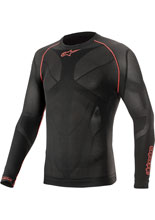 Koszulka termoaktywna z długim rękawem Alpinestars Ride-Tech V2 czarno-czerwona