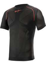 Koszulka termoaktywna z krótkim rękawem Alpinestars Ride-Tech V2 czarno-czerwona