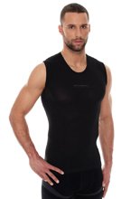 Koszulka unisex Brubeck Base Layer bez rękawów czarna